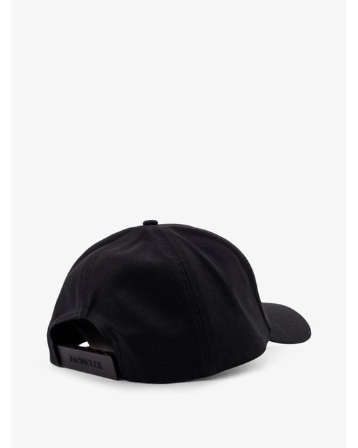 Moncler Black Cotton Hat for men