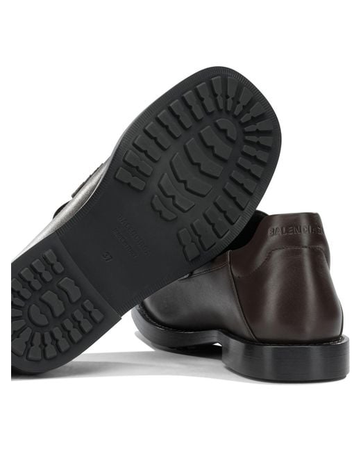 Balenciaga Black Calf Leather Loafers