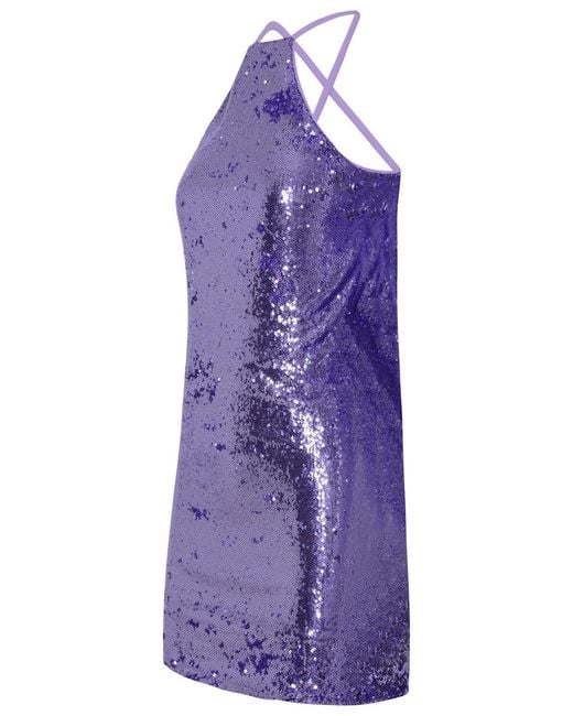 The Attico Purple Polyester Audrey Dress