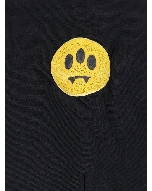 Barrow Black Hooded Cotton Sweatshirt for men