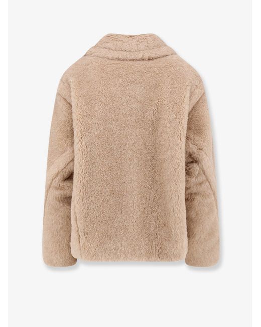 Max Mara Natural Mxmtritone Alpaca, Virgin Wool And Silk Jacket