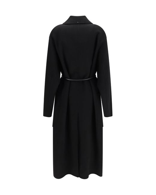 Max Mara Black Zannata Oversized Wool Coat