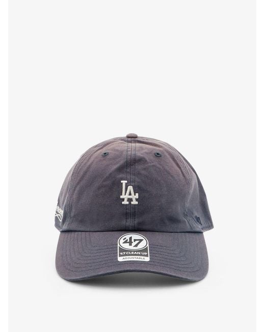 Represent Blue Cotton Cap With Embroidered Logo On The Front for men