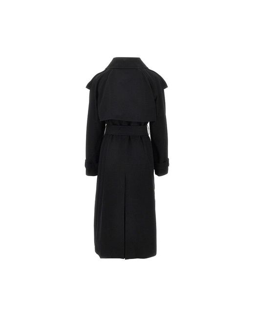 Burberry Black 'Fitzrovia' Gabardine Trench Coat