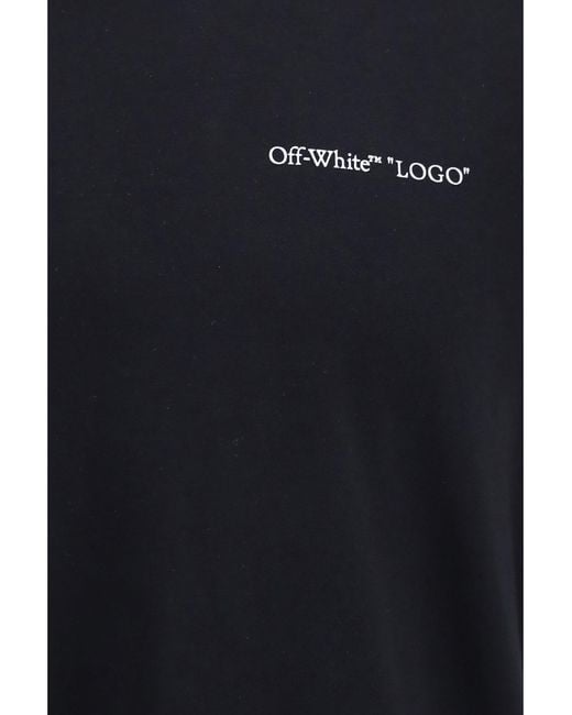 Off-White c/o Virgil Abloh Blue Logo Quote T-Shirt for men