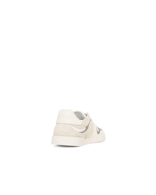 Dolce & Gabbana White Dolce & Gabbana 'Strobel Portofino' Leather Sneakers for men