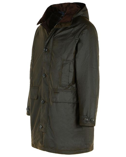 Barbour Black Beudale Waxed Cotton Parka for men