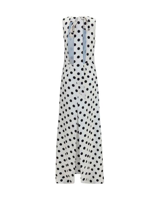 Sa Su Phi White Sleeveless Maxi Dress Silk