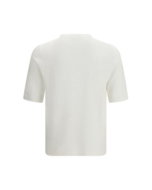 Lardini White T-Shirt Linen And Cotton for men