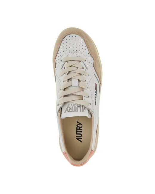 Autry Multicolor Suede And Leather Medalist Platform Sneakers