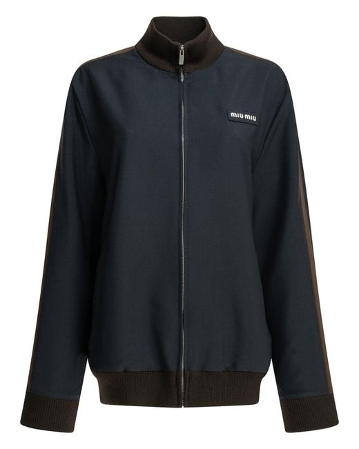 Miu Miu Black Bomber Jacket
