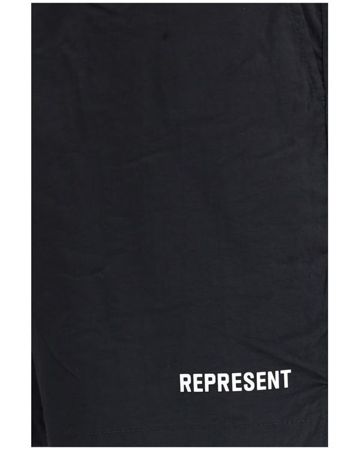 Represent Blue Drawstring Swim Shorts Jet for men