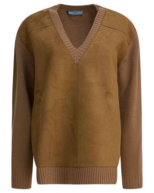 Prada Brown Cashmere Blend Cardigan