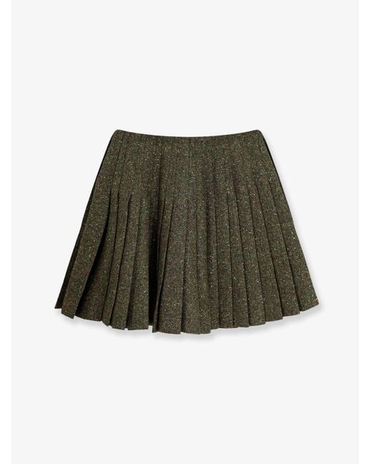 Dior Green Dior Pleated Mini Skirt