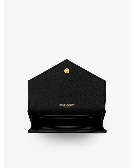 Saint Laurent Black Cassandre Matalasse Leather Wallet