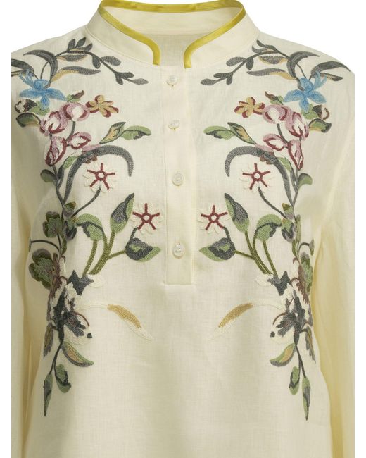 Valentino White Embroidered Chemisier Short Dress
