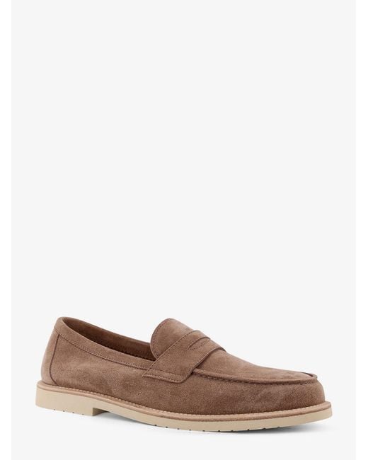 Brunello Cucinelli Brown Flat Shoes Pelle for men