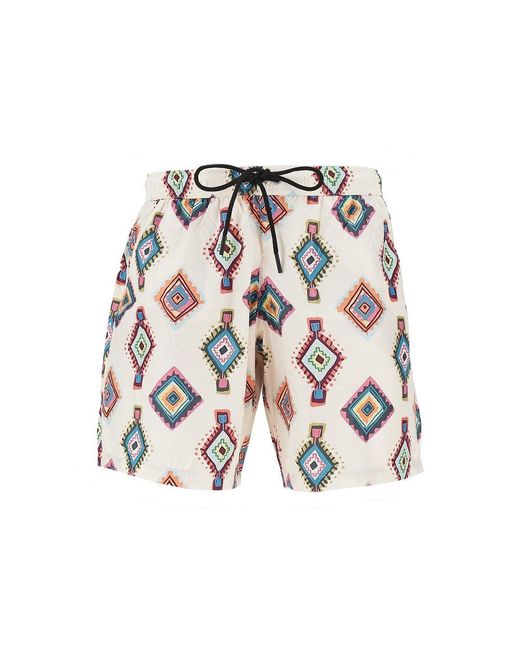 Mauna Kea Blue Printed Swimshorts for men