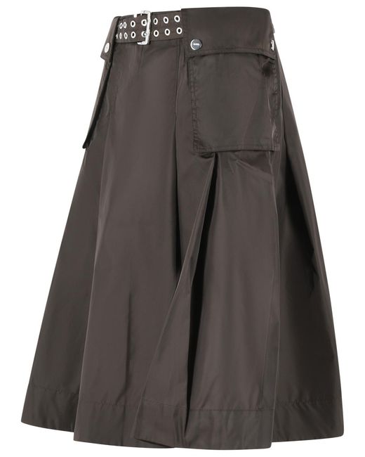 Ganni Gray Polyamide Skirt
