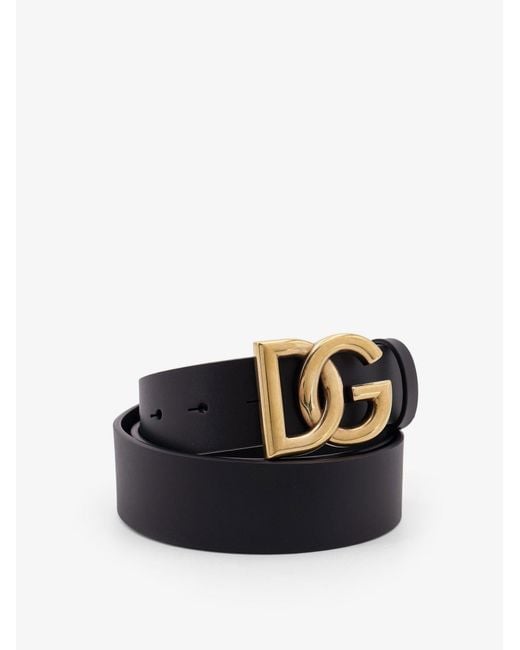 Dolce & Gabbana White Leather Belt for men