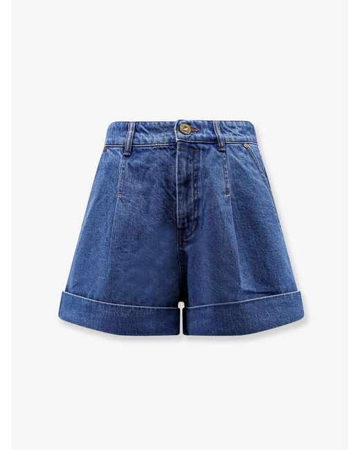 Women's Blue Tailored Denim Shorts