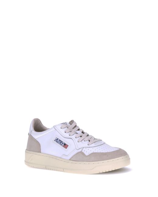 Autry White Medalist Low Sneakers for men