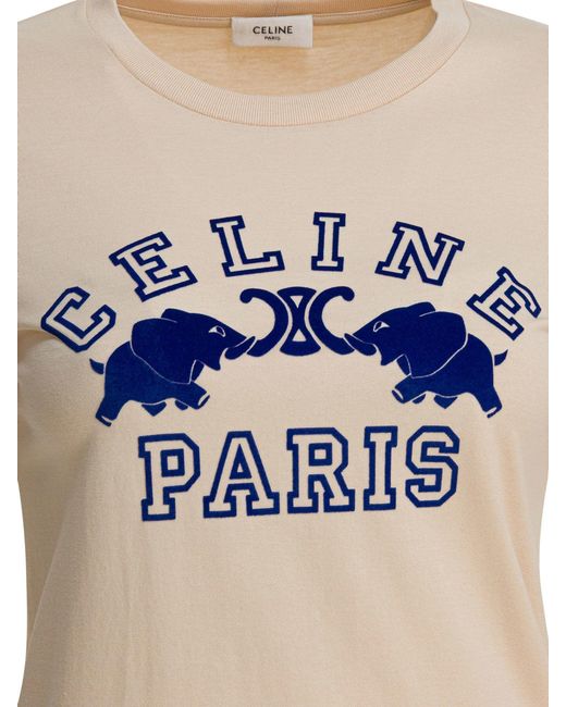 Céline Natural Cotton T-Shirt