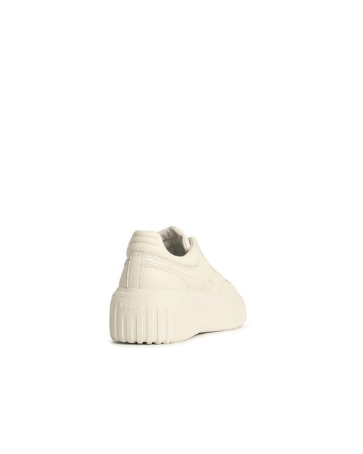 Hogan Natural H-Stripes' Leather Sneakers