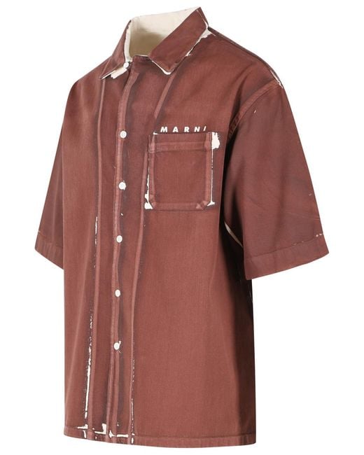 Marni Red Cotton Shirt for men