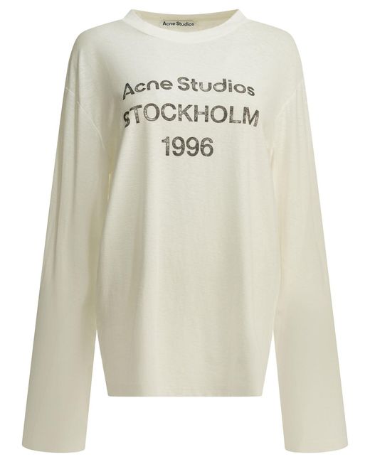Acne White Organic Cotton Hemp T-Shirt