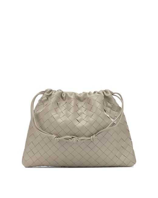 Bottega Veneta Gray Intrecciato Medium Pouch
