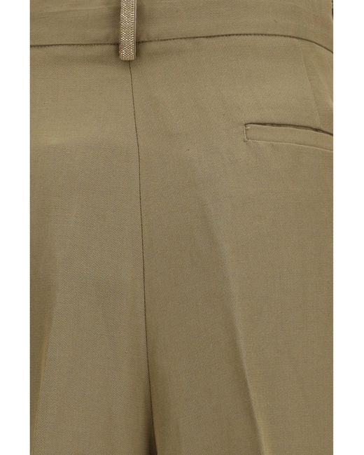 Fabiana Filippi Green Pleated Pants Viscose