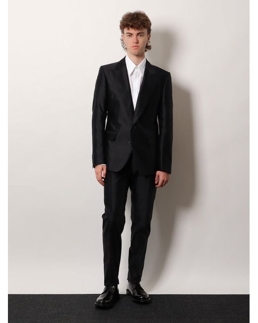 Dolce & Gabbana Blue Sicilia Light Silk Shantung Suit for men