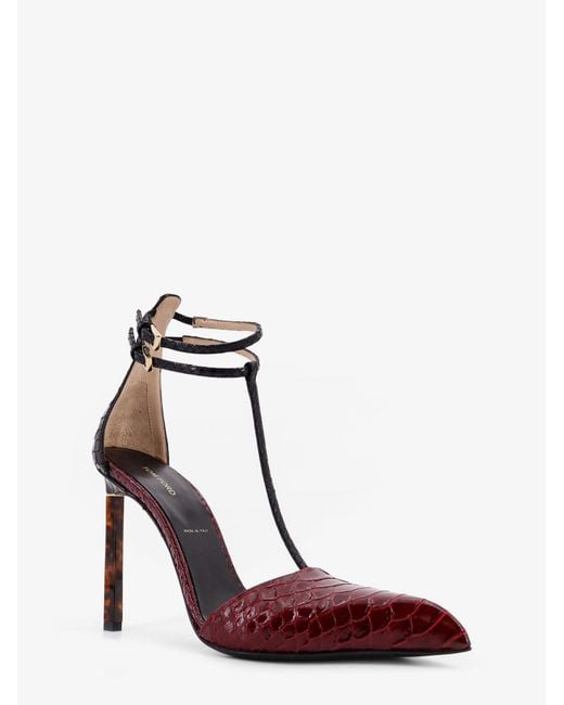 Tom Ford White Python-Effect Leather Pumps