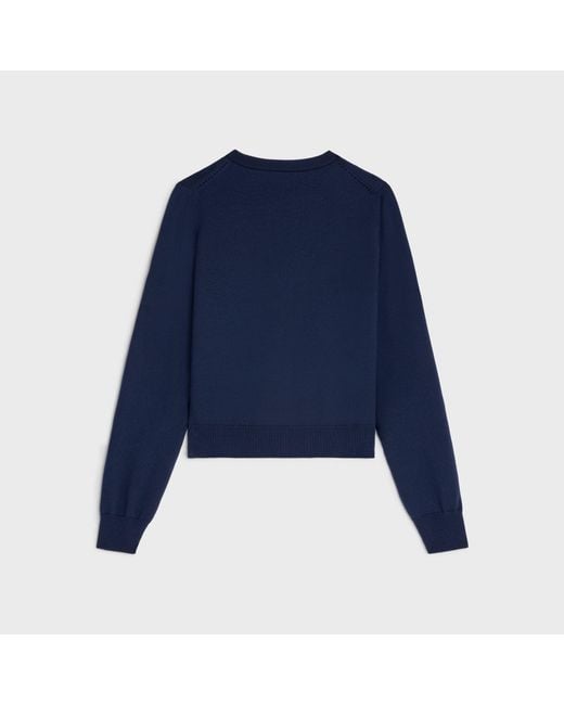 Céline Blue Wool Cardigan
