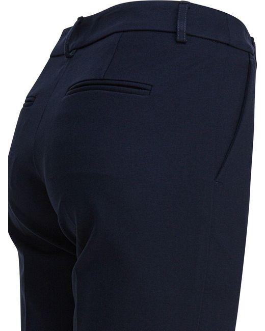 Semler Blue Viscose Pants Trousers
