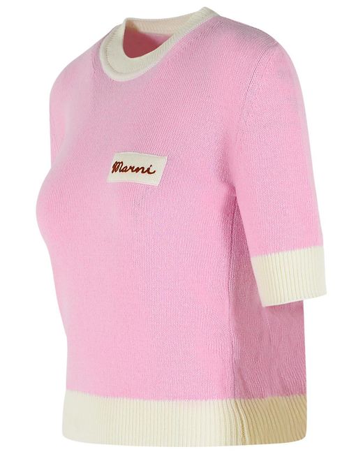 Marni Pink Wool Blend Sweater