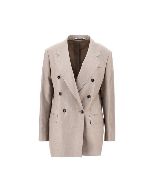 Tagliatore Natural Double-Breasted Twill Jacket