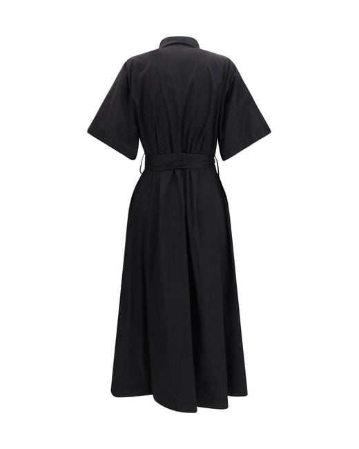 Ella Black Long Chemisier Dress