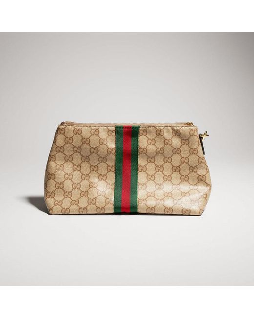 Gucci Natural Small Pouch Gg Web Detail for men