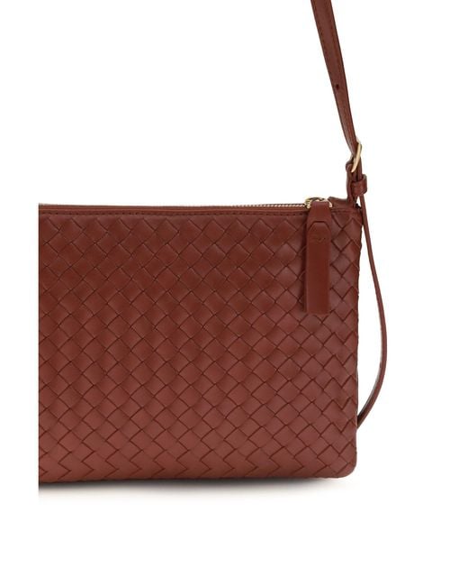 Bottega Veneta Brown Intrecciato Shoulder Bag