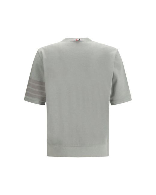 Thom Browne Gray 4-Bar Cotton Jersey T-Shirt for men