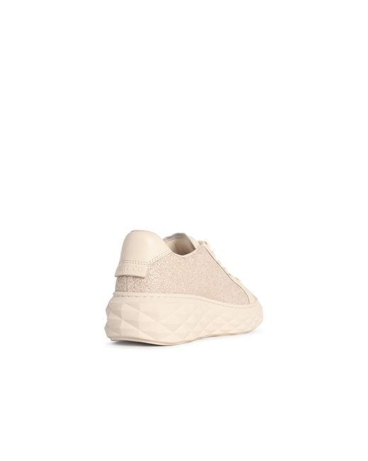 Jimmy Choo Natural Diamond Light Maxi Leather Sneakers