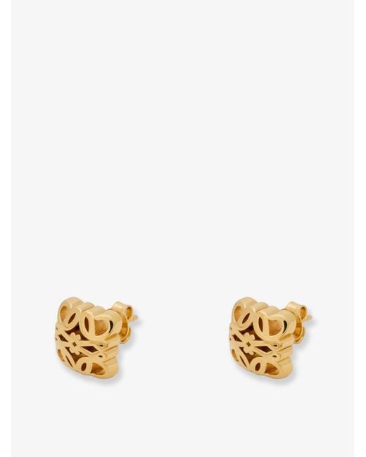 Loewe Metallic Paula's Ibiza -Bombe Anagram Brass Earrings