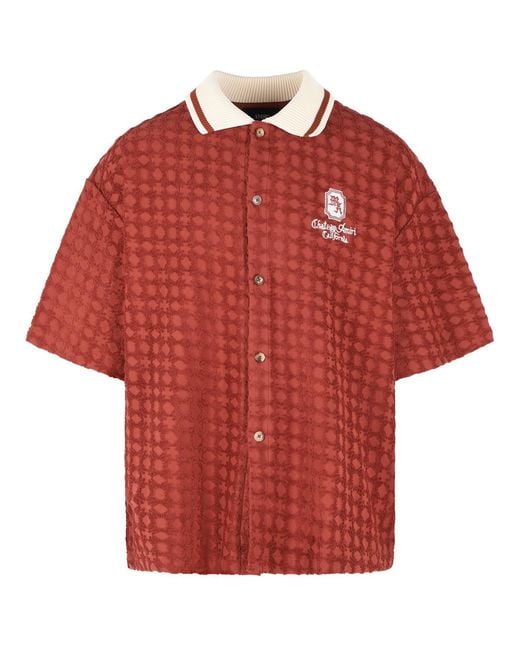 Amiri Red Brick Cotton Shirt for men