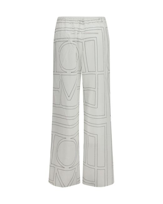 Totême Gray Monogram Pants