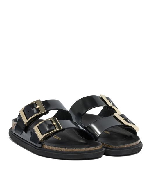 Birkenstock Black "Arizona Droplet Buckle" Sandals