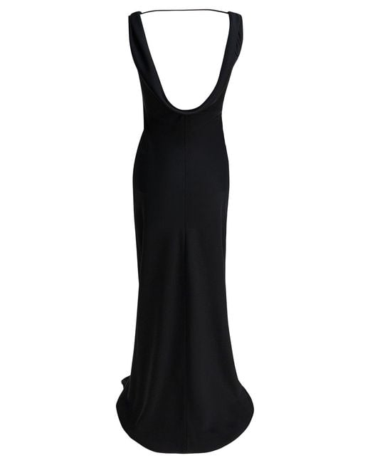 Semler Black Long And Flared Dress Dresses
