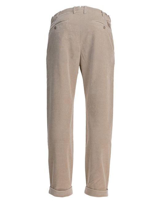 Jacob Cohen Natural Pleated Trousers for men