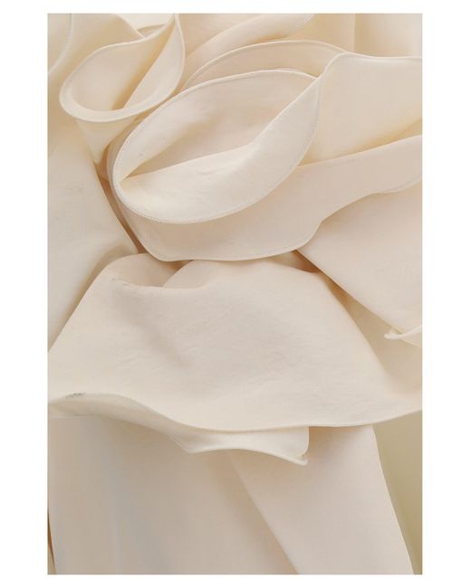 Magda Butrym White Floral Cotton And Silk Blazer